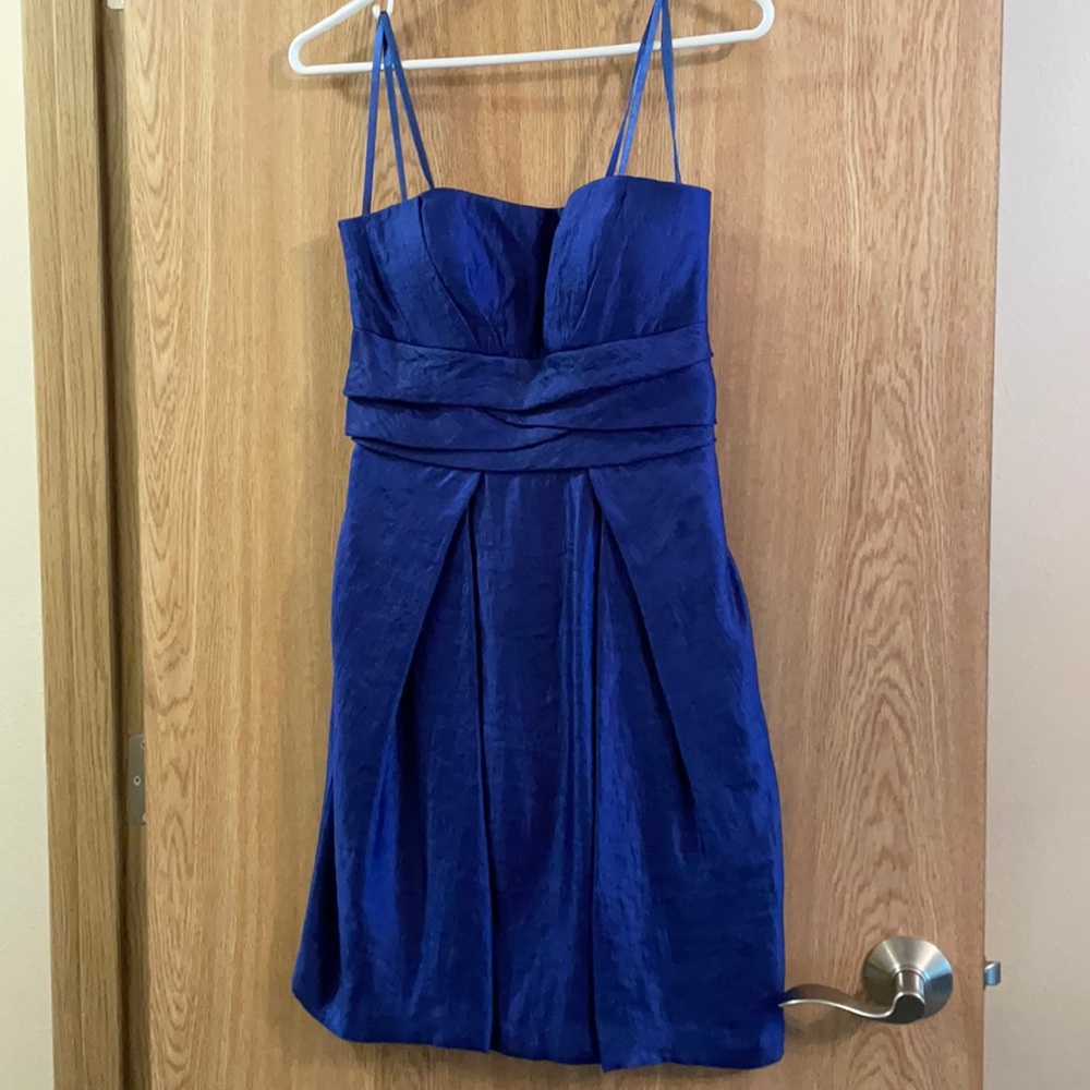 Max and Cleo royal blue cocktail wedding dress size 2